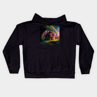 Magical Rainbow Castle Kids Hoodie